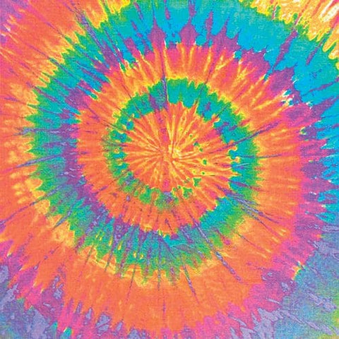 Bandanna Co Tie Dye, Hippie, 22" x 22"