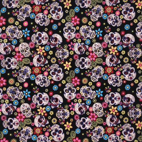 Bandanna Co Seasonal, Day of the Dead, 22" x 22"