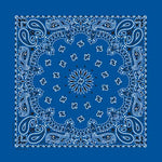 Royal Blue 22" x 22" Paisley Print Bandana