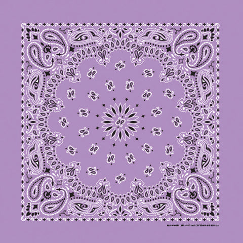 Lavender 22" x 22" Paisley Print Bandana