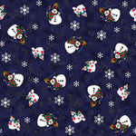 Bandanna Co Seasonal, Snowmen, 22" x 22"