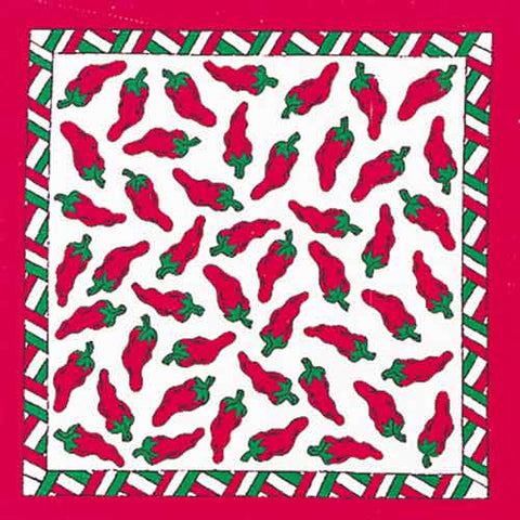 Red Peppers 22" x 22" Novelty Southwestern Print Bandana