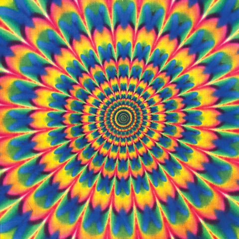 Bandanna Co Tie Dye, Psychedelic, 22" x 22"