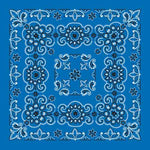 Royal Blue 27" x 27" Texas Paisley Print Bandana