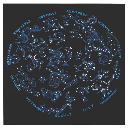 Black Stars 22" x 22" Constellation Bandana