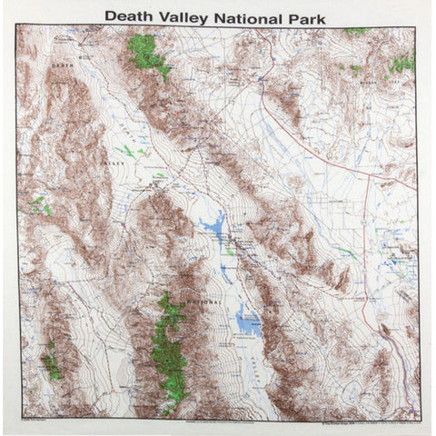 Death Valley National Park 22" x 22" Map Bandana