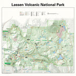 Lassen Volcanic National Park 22" x 22" Map Bandana