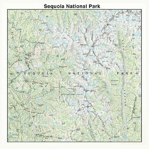 Sequoia National Park 22" x 22" Map Bandana